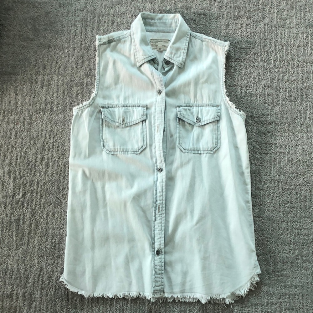 Current Elliot sleeveless cotton shirt sz 0